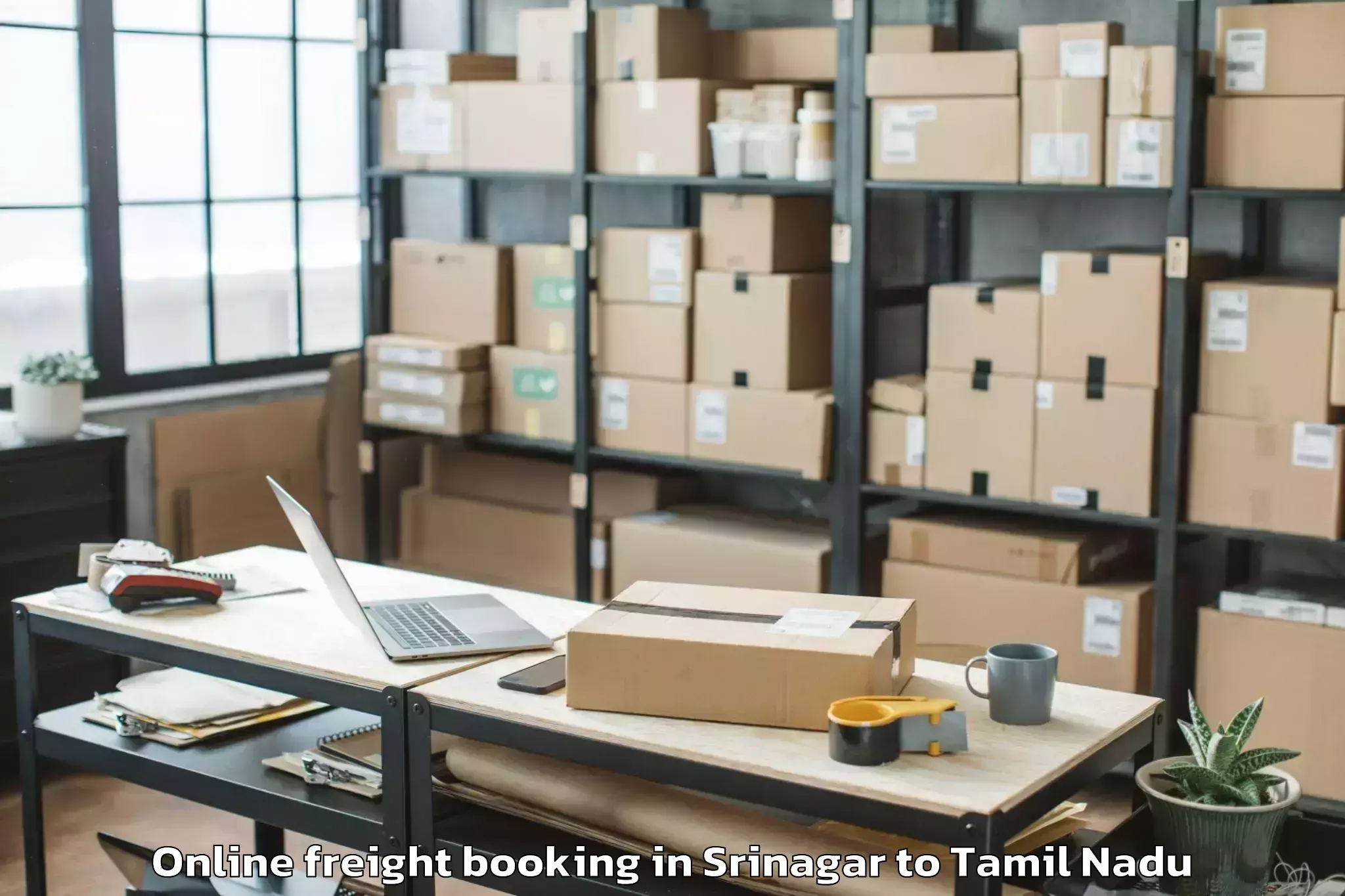 Top Srinagar to Memalur Online Freight Booking Available